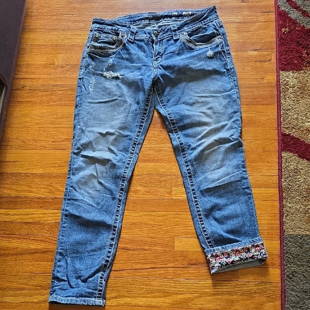 Miss Me Distressed Blue Boyfriend Jeans